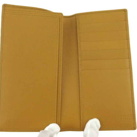 Authentic GUCCI length wallet G mark beige leather - Picture 5 of 9
